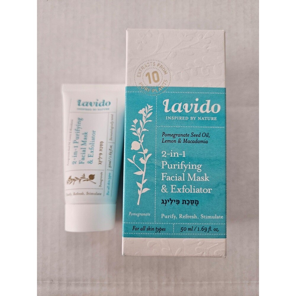 Lavido 2 in 1 purifying facial mask and exfoliator